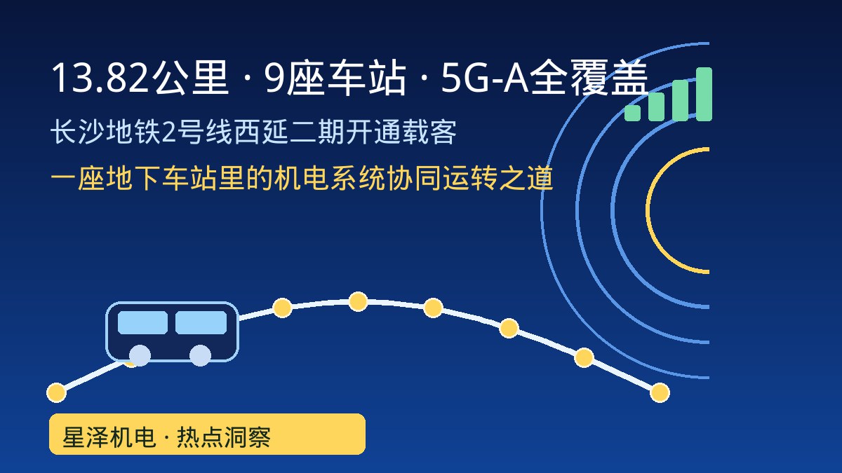 13.82公里、9座车站、5G-A全覆盖！长沙地铁2号线西延二期开通载客：一座地下车站里，通风空调、牵引供电、防灾疏散等十余个机电系统如何协同运转